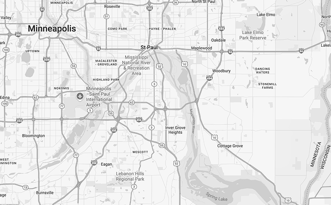 South Twin Cities service area map